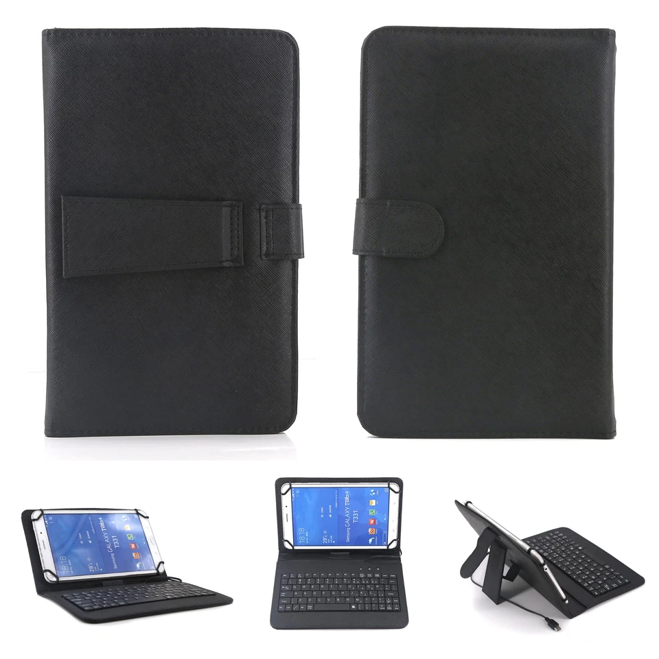 For Alcatel Joy Tab 2 8" 2020 Leather Stand Case With Type C Wired Keyboard US - Image 2 of 4