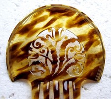 Auguste Bonaz art deco hair comb faux tortoise 1920s - NO US IMPORT FEES