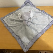 Carters Gray Elephant Baby Security Blanket Lovey Hugging Plush Toy Satin Soft