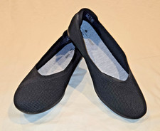 Clarks Carly Wish Flats Black Knit Slip-On Comfort Lightweight Casual Shoes