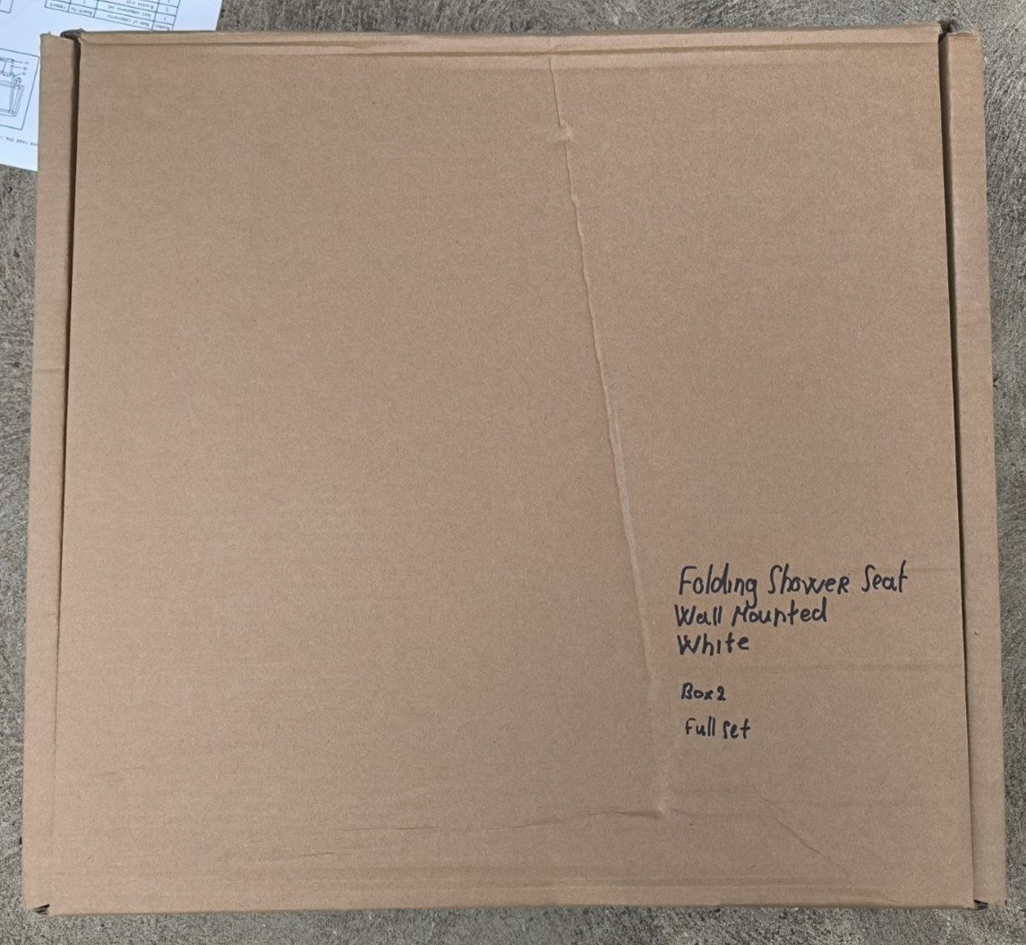 Folding Shower Seat Wall Mounted, Teak Bench for Adults, Foldable Shower...