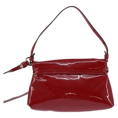 Chloe 2way Pouch Enamel Red Gold Auth bs29581 | eBay