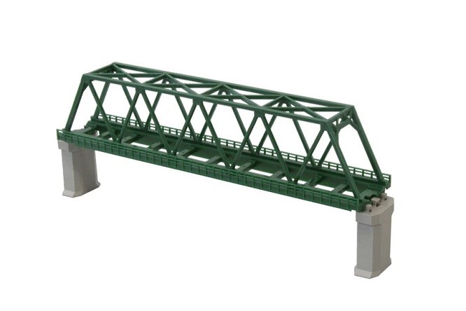 Rokuhan 7297041 - Z - Box Bridge 1-Track, 220 Mm, Green, Without Track - New