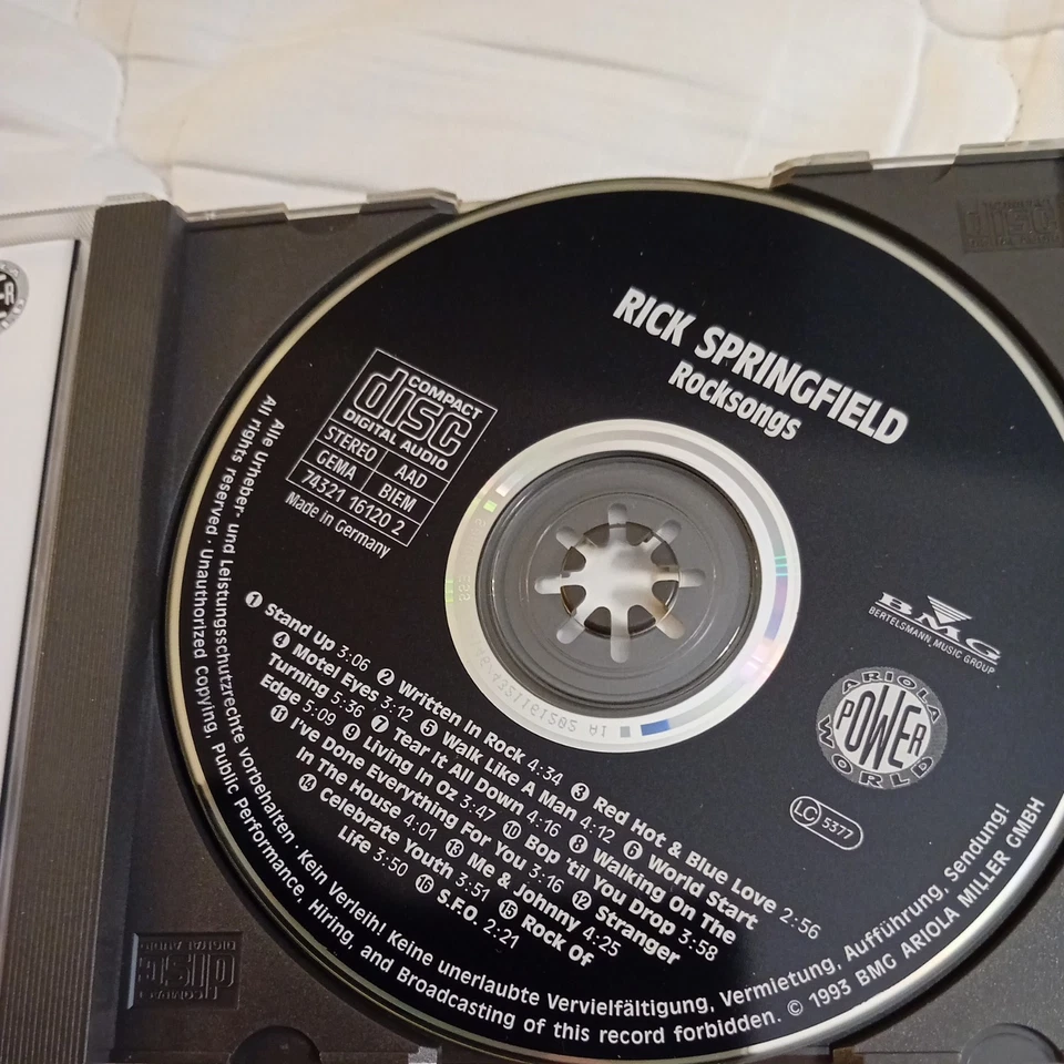 Rick Springfield - Rocksongs / CD - Bild 3 von 4
