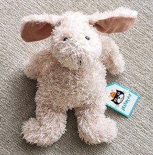 Jellycat Betty Bunny Cream Bunglie Tot with Tag 7" Retired Shaggy Small TOT6BF