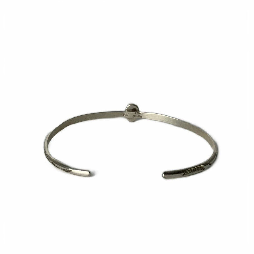 Sterling Silver Bangle USA Stampwork Engraved Jew… - image 4