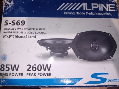 Alpine S-S69 6x9'' Coaxial 2-way Speakers - Black