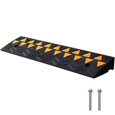 Rubber Curb Ramp 3.7" Rise Height Sidewalk Curb Ramp, 10" Width 39.4" Length Dri