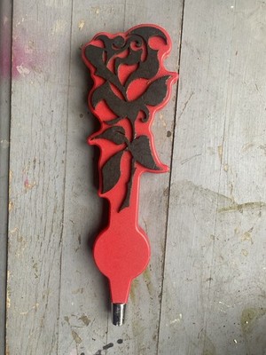 Stubborn Beauty Red Rose Beer Tap Handle Man Cave Bar