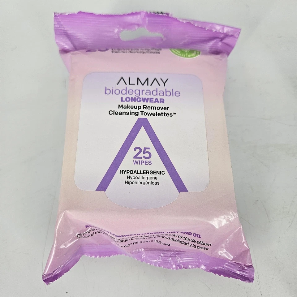 Almay Makeup Remover Towelettes 25ct 3 Pack Variety Set Assorted Biodegradable - Image 2 of 4