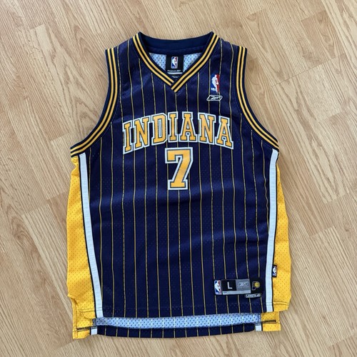 Reebok NBA Indiana Pacers #7 Jermaine O'Neal Basketball Jersey Men’s L Length +2
