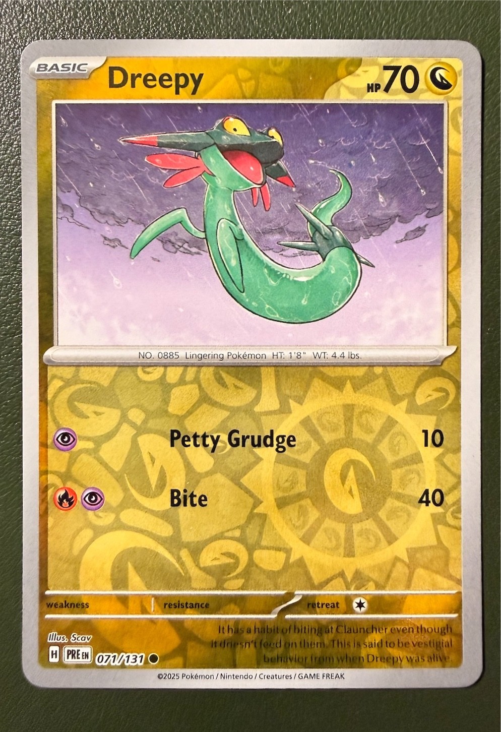 Pokemon TCG Dreepy 71/131 Prismatic Evolutions SV8.5 Reverse Holo NM