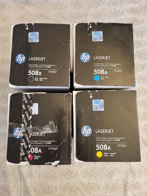 HP Genuine 508A & 508X Toner Set CF360X-63A CMYK  LaserJet Toner New/ O/B