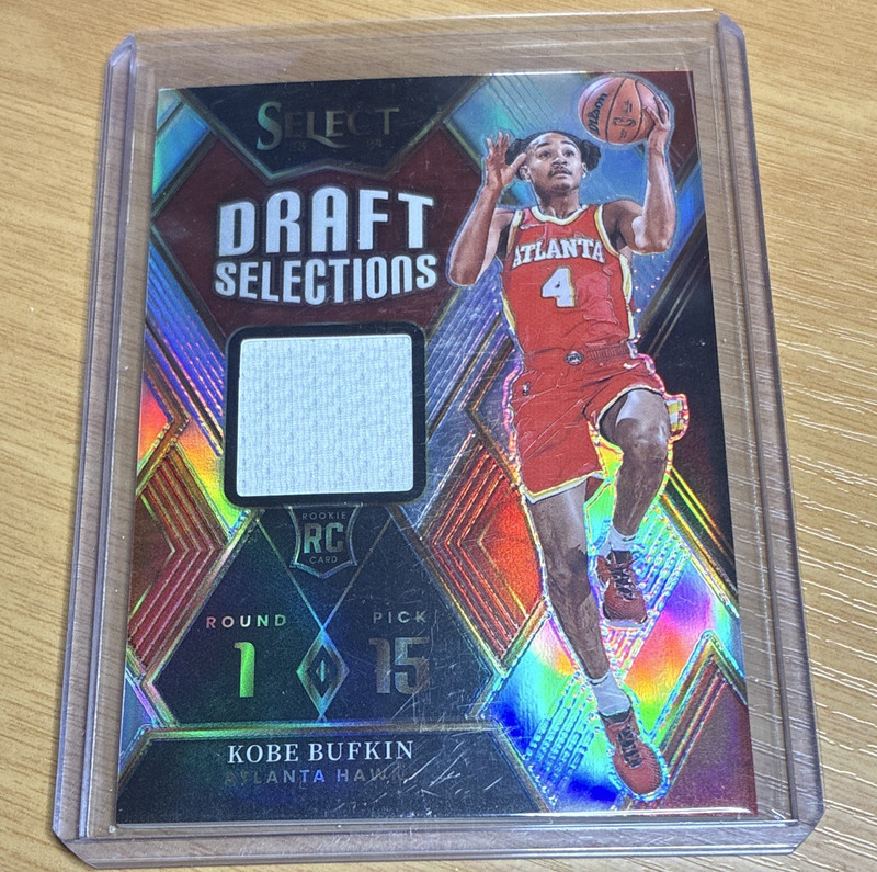 Panini 2023-24 Select Kobe Bufkin Draft Selections Memorabilia RC DSM-KI Hawks
