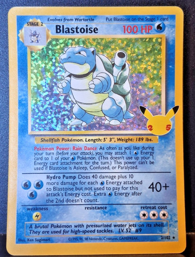 Blastoise Holo Celebrations: Classic Collection 2/102 NM