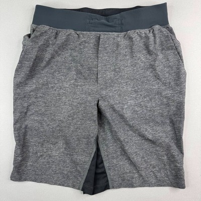 Lululemon T.H.E Short Mens Small Gray Heathered 9'' Lined Drawstring Shorts