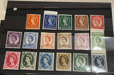 L382: SG570-586 Multiple Crowns Wildings 1958-65 Basic Set of 17 values MH