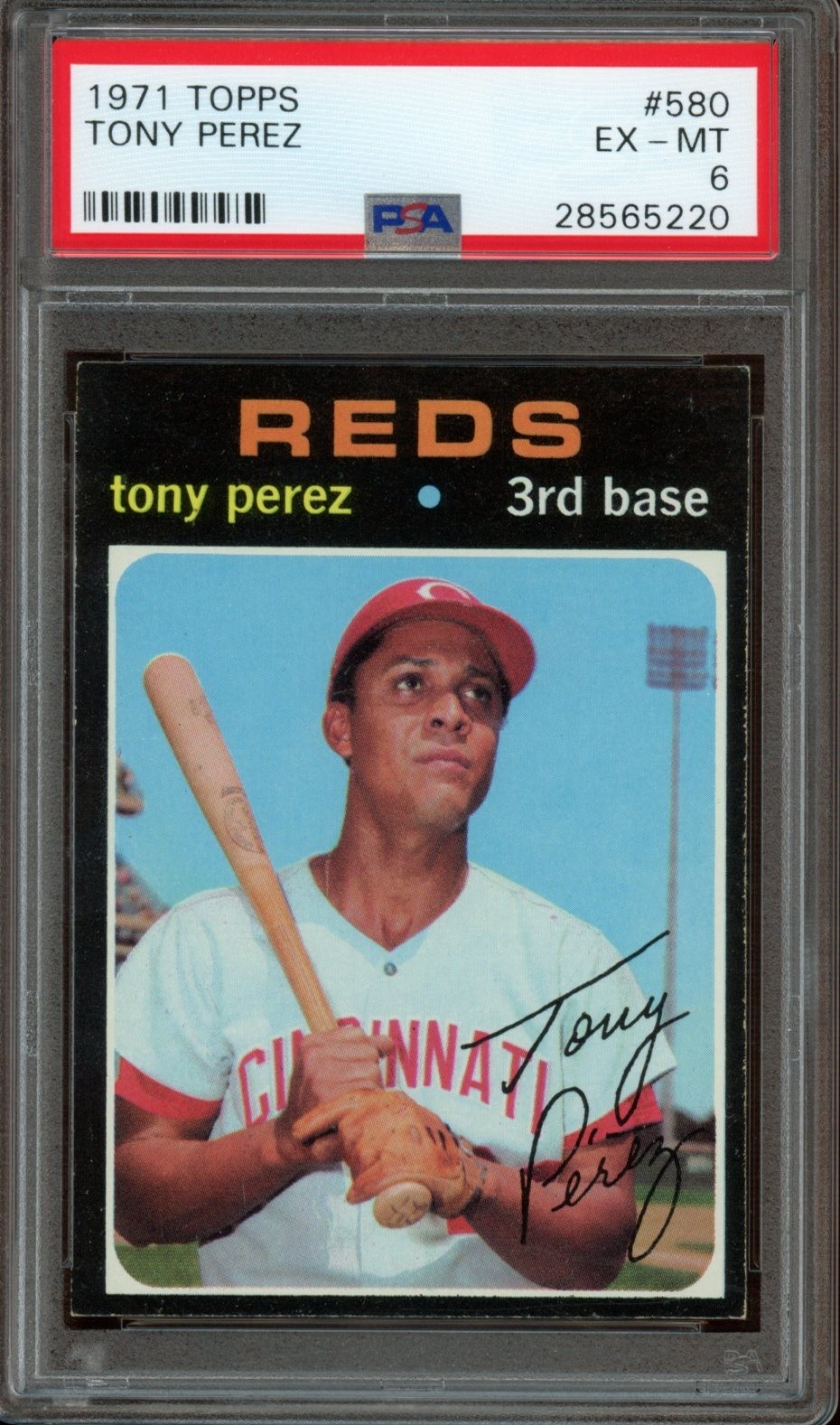 1971 Topps #580 Tony Perez PSA 6 (EX-MT) *Cincinnati Reds *HOF
