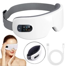 Foldable Eye Massager with Heat and Vibration Compression Rechargeable Bluetooth