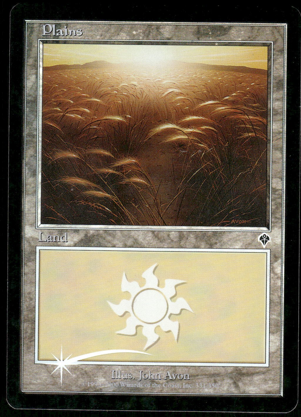 1x Foil Plains (331) - Invasion LP - MTG