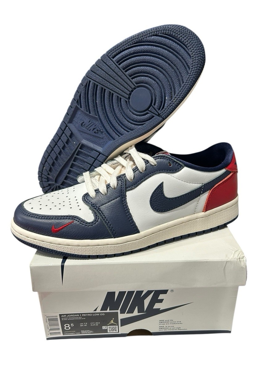 AIR JORDAN RETRO 1 LOW 'GYM RED & MIDNIGHT NAVY' Size 8.5 | eBay