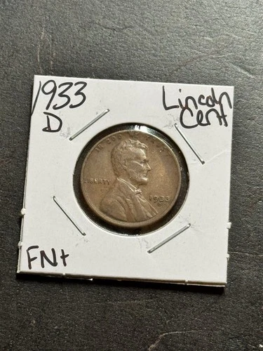 1933 D Lincoln Wheat Cent Penny Nice FN Fine Better Date 1c Coin (Raw18972)