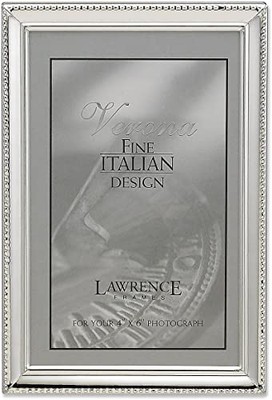  Lawrence Frames 11646 Polished Silver Plate 4x6 Picture Frame Kitchen