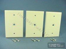 Leviton 80513-T Lt Almond 1-Gang Phone .312" Plastic Midway Cover Box Mount 3pcs