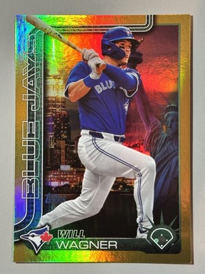 Will Wagner 2025 Topps Gold /50 Foil Big Apple Fanatics SSP Blue Jays #430