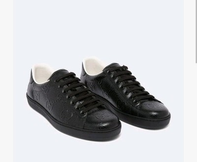 Gucci Sneaker ICE GG embossed in 7 Original 42 Schwarz Wie Neu