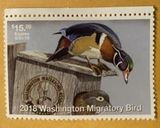 2018  Washington State Duck Stamp Mint Never Hinged. Original Gum 