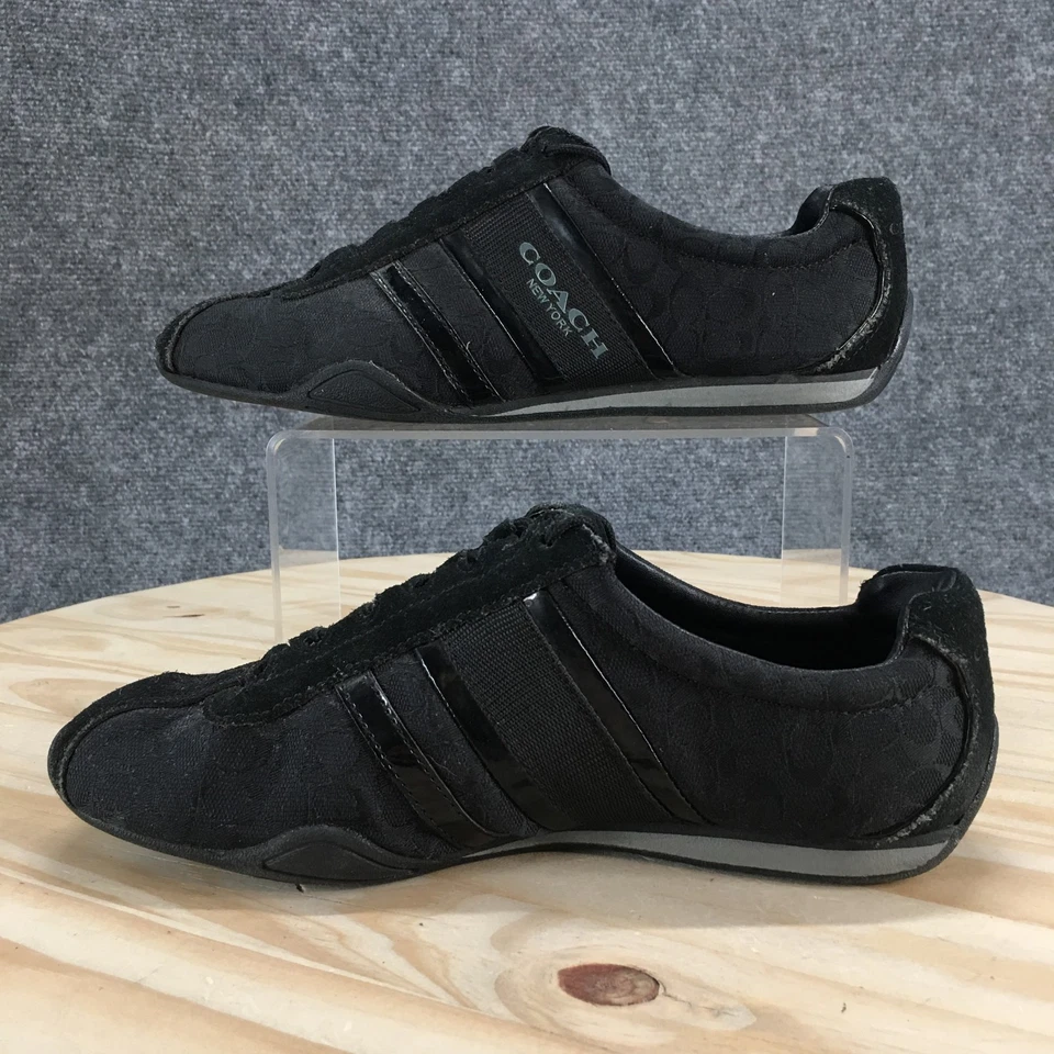 Zapatilla deportiva Coach para mujer 7,5B negra Remonna con cordones tela gamuza informal cómoda C6002 Foto 2 de 4