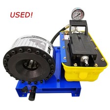 Used! Pneumatic Hose Crimper Hydraulic Pipe Clamping Shrinking Machine 6-25mm