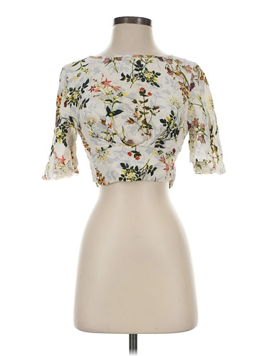 Miss Selfridge Women Ivory 3/4 Sleeve Blouse 4