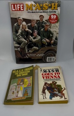 MAS*H Trivia Quiz Book + Goes to Vienna Novel + LIFE Magazine Lot TV Series