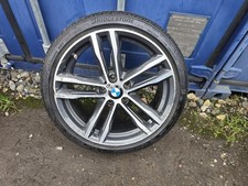 GENUINE BMW 3 4 SERIES 704M 19" FRONT ALLOY & TYRE GREY DIAMOND CUT 225/40/19