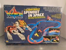 LJN VOLTRON Vintage 1984 Lionforce Spinout In Space Slot Car Set w/ CARS BOXED 