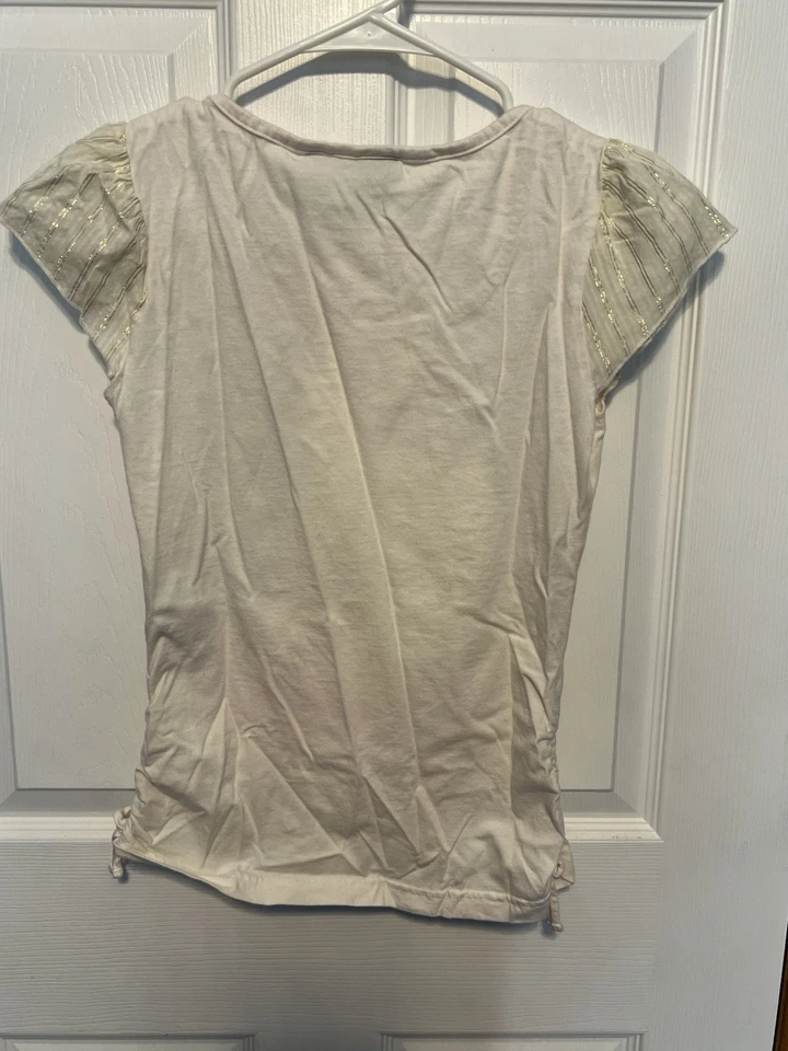 Vintage Hannah Montana Disney Rare Guitar Secret Star White Shirt Size XL 14-16 - Image 3 of 4