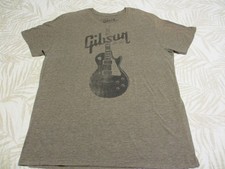 gibson-heather-brown-graphic-tshirt-extra-large-85-cotton-15-polyester-guitar