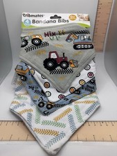 Crib Mates Bandana Bibs Mix It Up Construction 4 Pack Baby Boy Cotton
