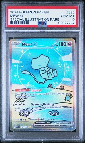 2024 POKEMON PAF EN-PALDEAN FATES SPECIAL ILLUSTRATION RARE #232 MEW EX PSA 10