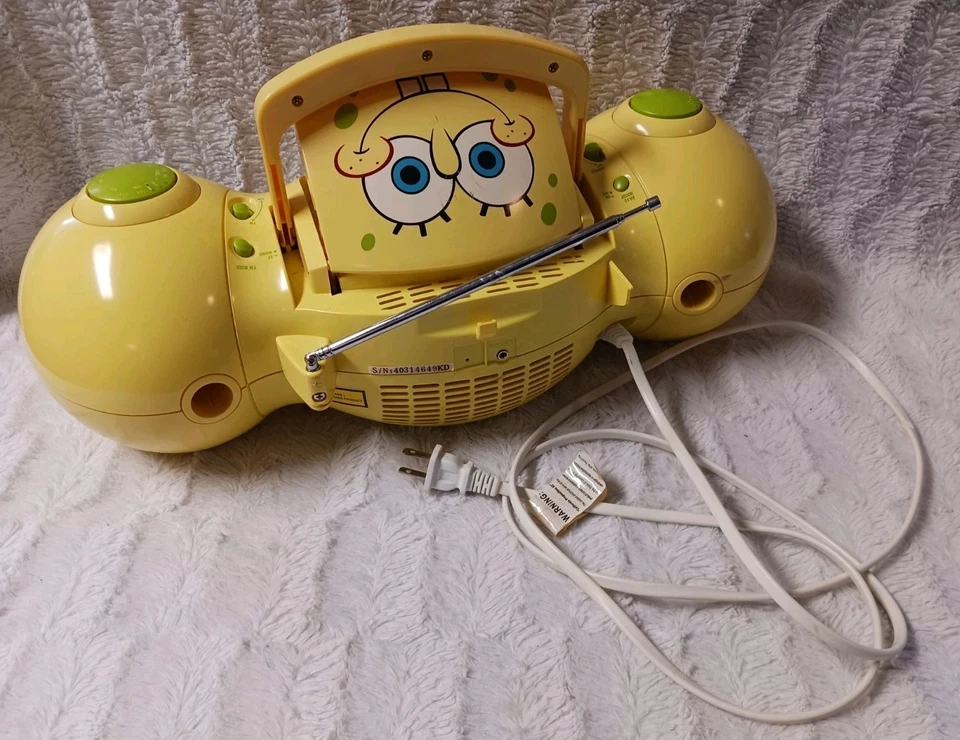 Vintage Spongebob Squarepants SB250 Emerson Boom Box CD Player/Radio 2003 *READ - Image 4 of 4