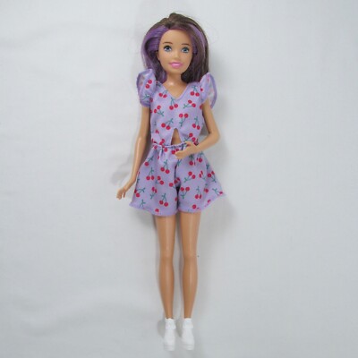 Softball Barbie Barbie Fashionistas Doll #208, Doll With Down Syndrome  Wearing Floral Dress,