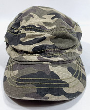 Boy's Camo Baseball Hat Adjustable Strap Back Size Small Cotton