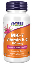 Now Foods Mk-7 Vitamin K-2 100 mcg Vitamin Capsule - 120 Capsules