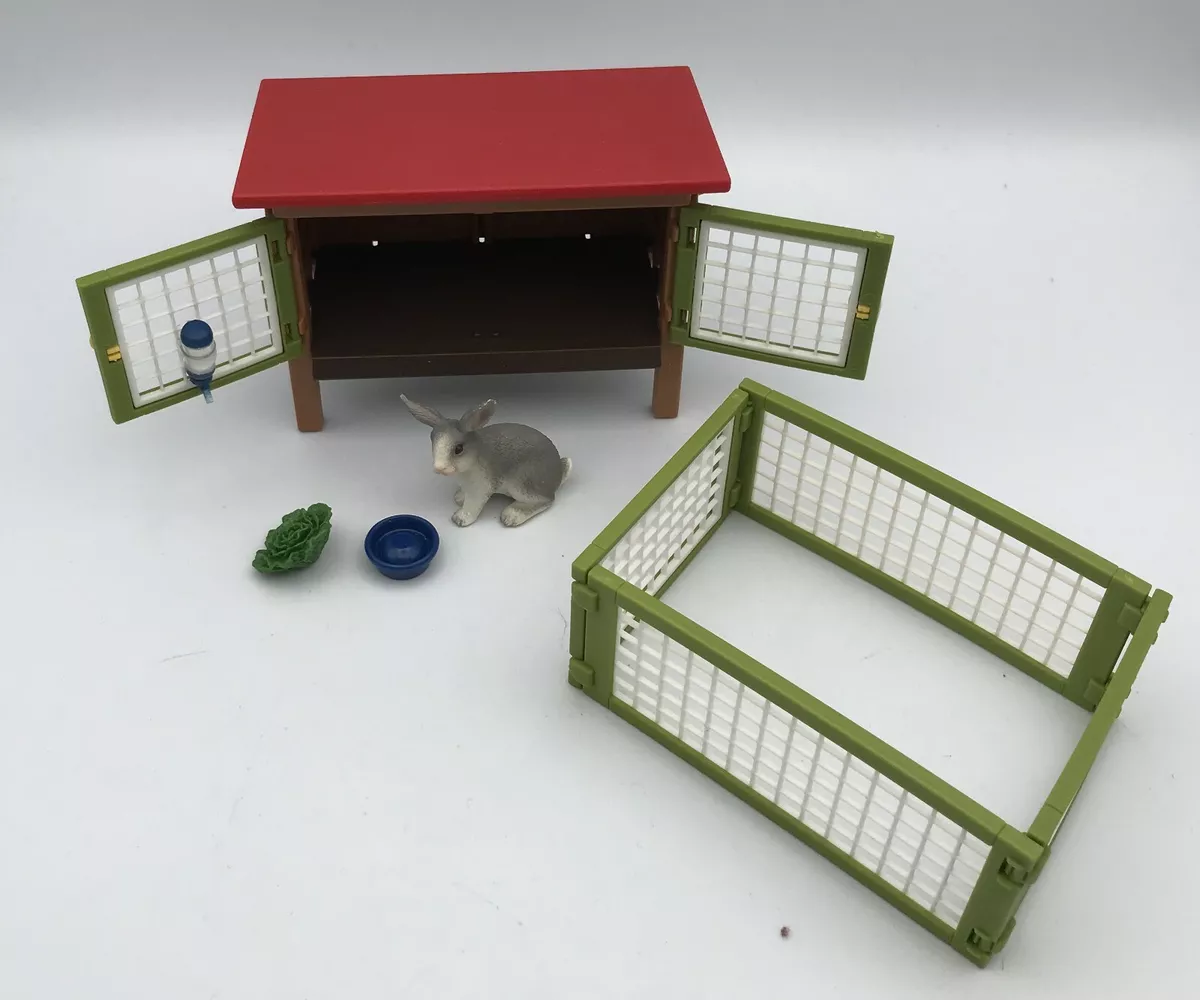 Schleich RABBIT HUTCH PEN 42019 Retired 2006 Rabbit Bunny Figure