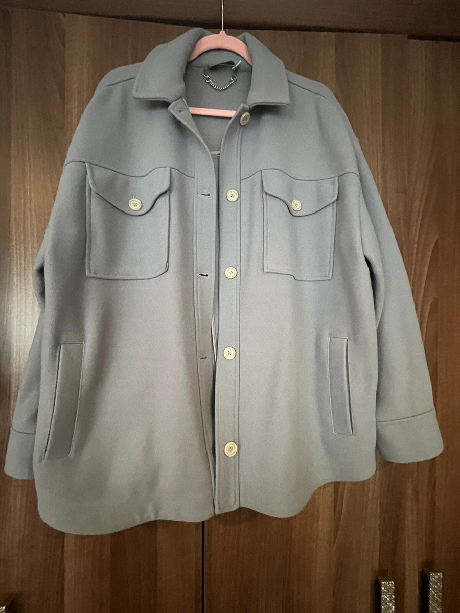 Used Mint Velvet powder blue shacket XL