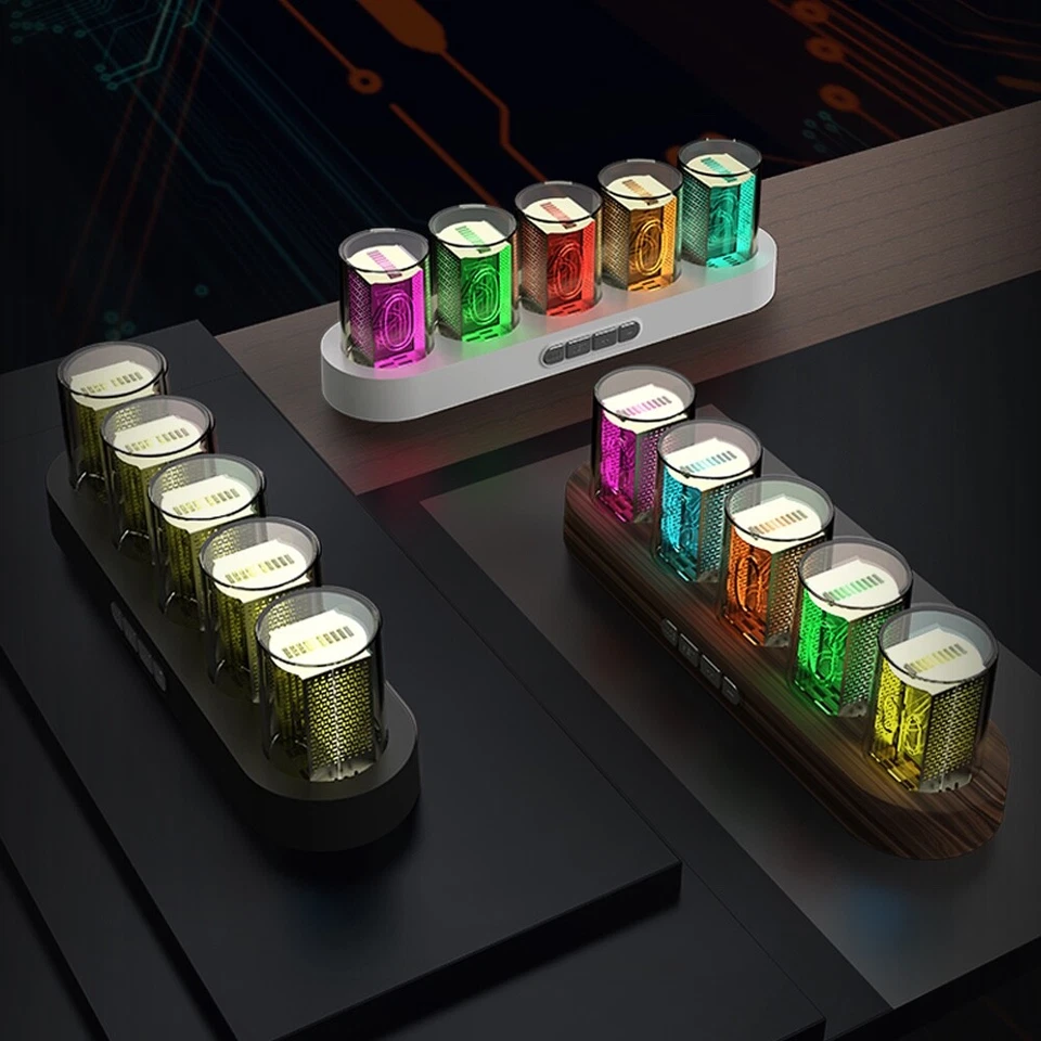 Bunte RGB-Leuchten LED Röhrenuhr / Nixie Tube Clock / Game Room Digitale Röhre - Image 2 of 4
