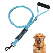 Heavy Duty Dog Leash Shock-Absorbing Reflective Bungee Elastic Dog Leash with...