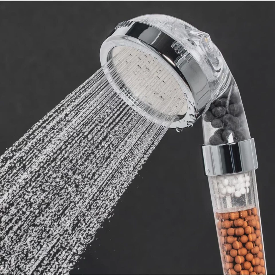 EASYmaxx Wellness Duschkopf Mineralperlen Handbrause Hochdruck Wassersparend - Bild 2 von 2